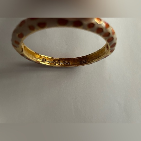 New Two Kenneth Jay Lane Signed Enamel Bangle Bracelets Giraffe Zebra Print - Picture 6 of 16